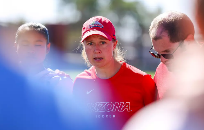 Arizona soccer head coach Becca Moros