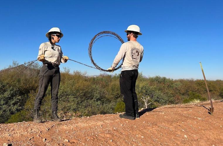 Barbed wire fence removal, 2021-22
