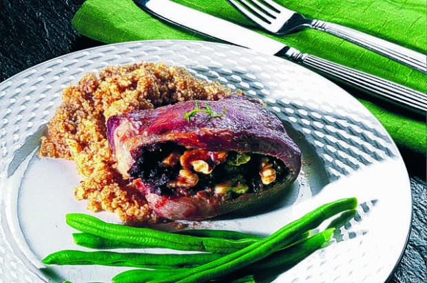 Pork with apples is a given; try figs and walnuts  