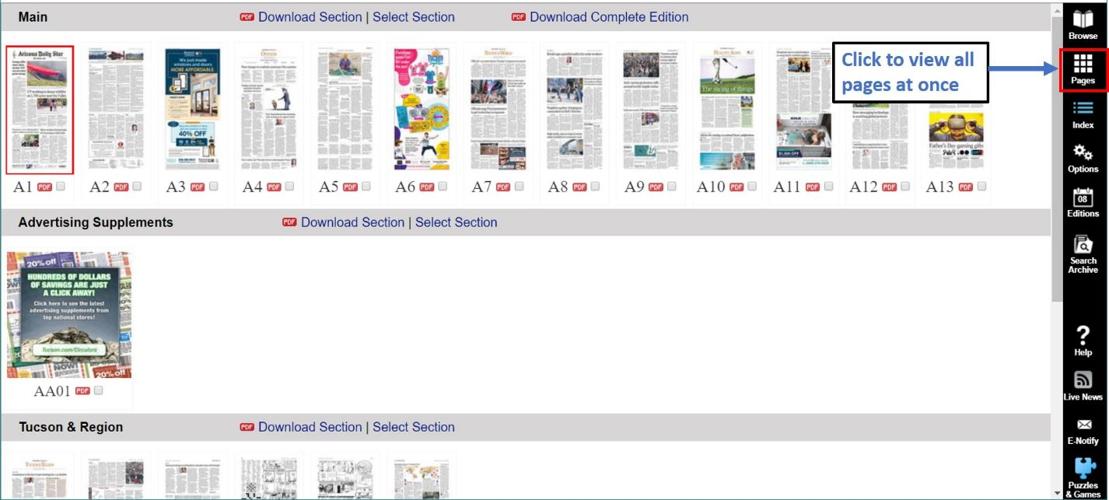E-Edition Tutorial - View all pages at once