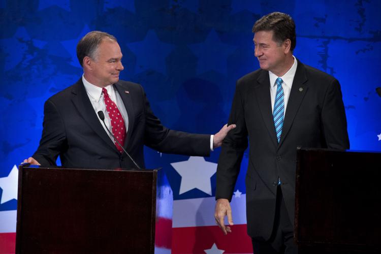 Tim Kaine with Senate candidate George Allen, 2012
