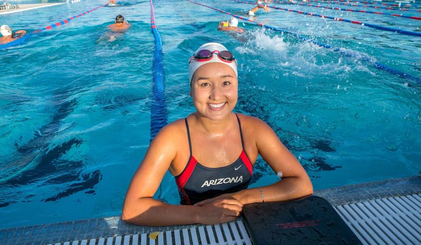 University of Arizona swimmer Sarah Shimomura