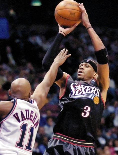 Iverson scores 40 as 76ers remain tied for playoff spot  