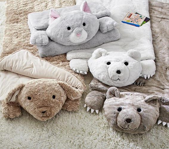 Faux fur sleeping bags