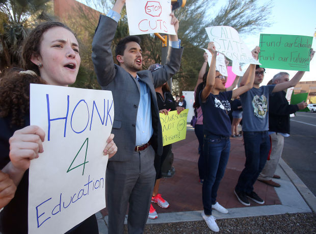 Protests to proposed education funding cuts