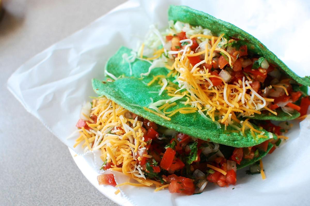 Potato tacos at The Taco Shop