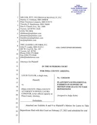 Court filing including Trasoff affidavit on Taylor case