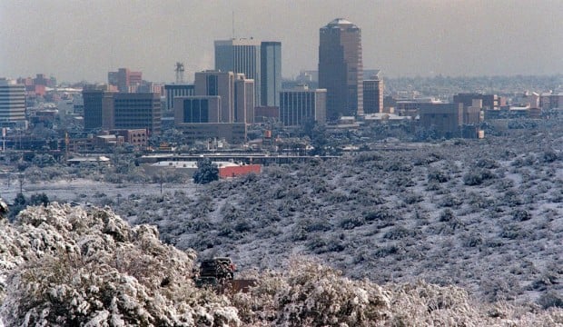 Tucson awoke to white Christmas - 25 years ago    