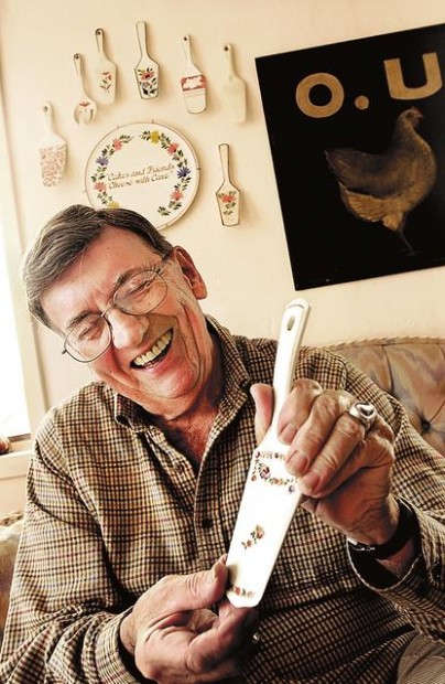 Cake lifters line walls of a home also crammed with memories  