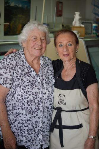 Oma and Undine at Deutsches Eck