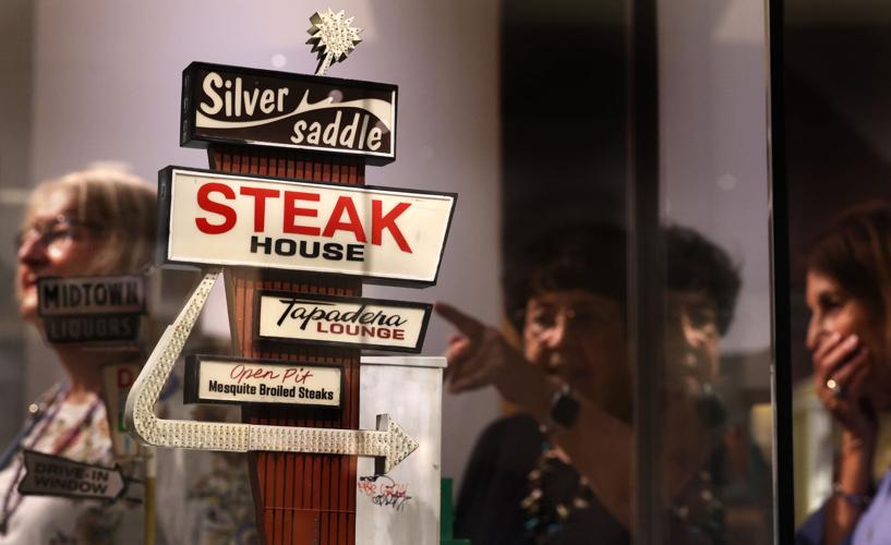 Local signs at new miniature museum exhibit