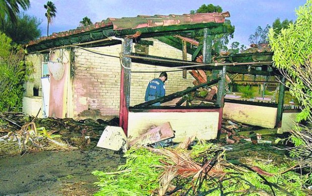 Landmark lodge damaged in blaze  