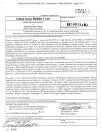 Criminal complaint against Ahmad S. Ahmad