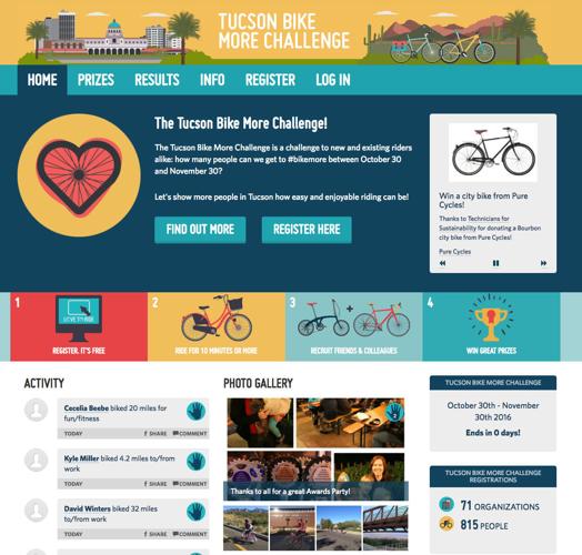 Riders in Tucson bike commute challenge log 80,000 miles
