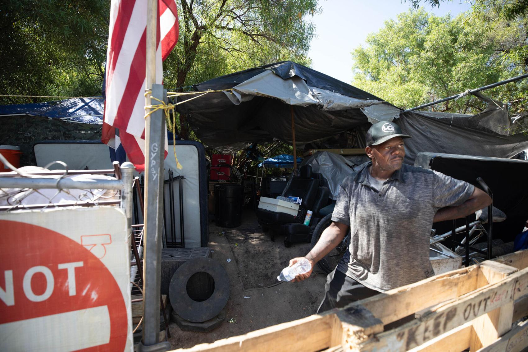Photos Tucson Homeless encampment in '100 acre woods'