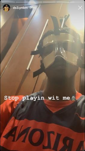 Dylan Smith, broken nose, mask