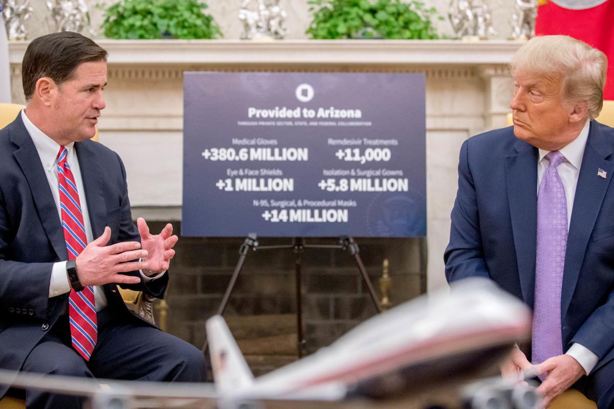 Virus Outbreak Ducey and Trump