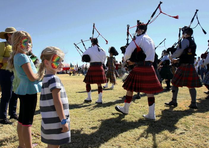 Bagpipes and face-painting