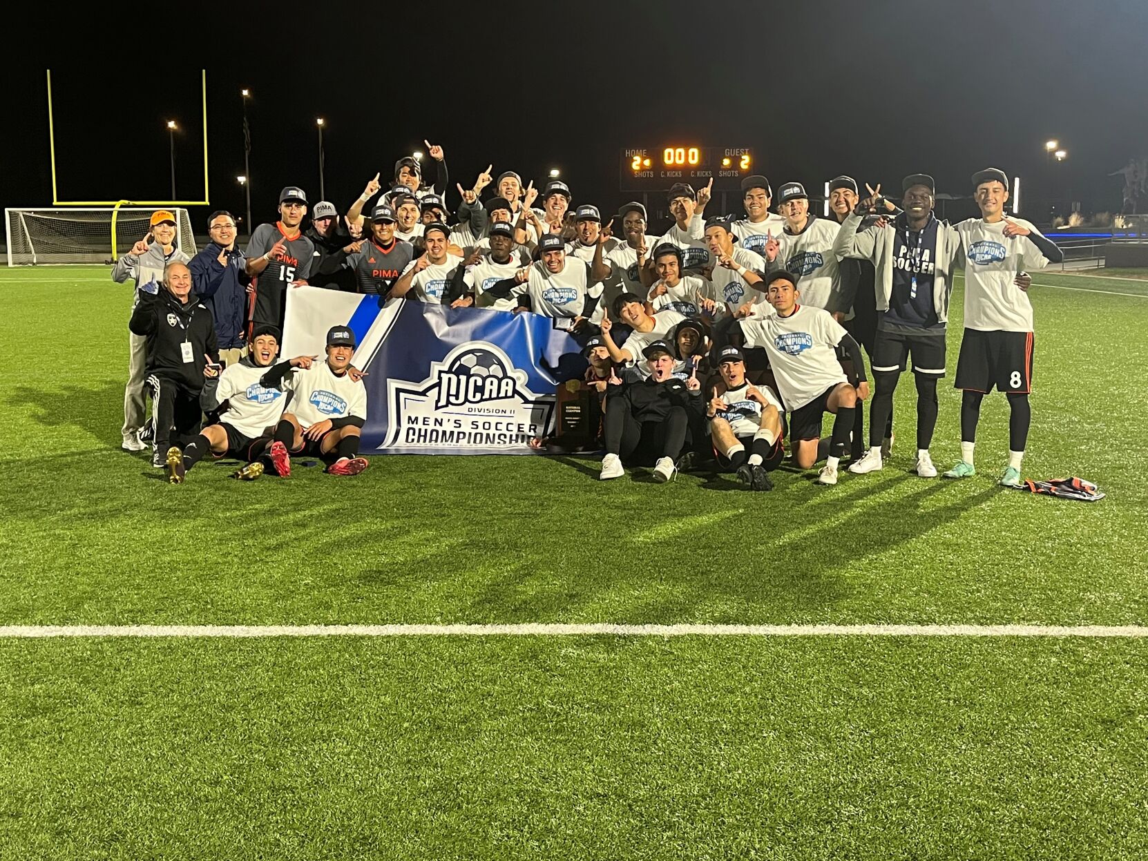 Pima College men s soccer team wins second national title Aztec