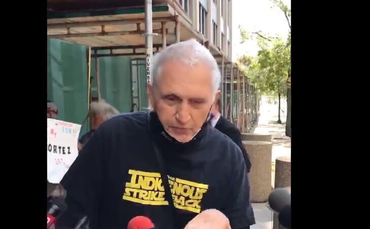 Martin Gugino  at protest