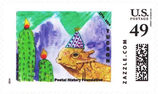 Tucson Birthday Stamp Design Contest winner
