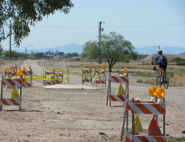 Sinkholes along trail