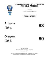 Arizona-Oregon box score