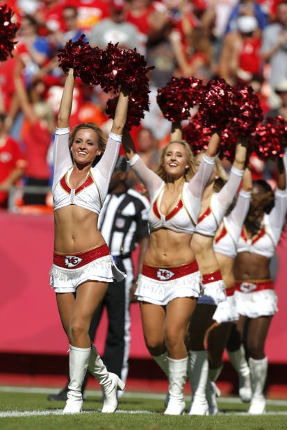 NFL: 49ers cheerleader Kayla Norris kneels during national anthem