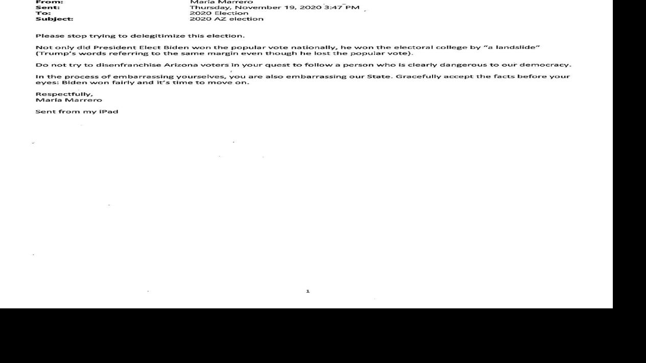 Election integrity emails, batch 1