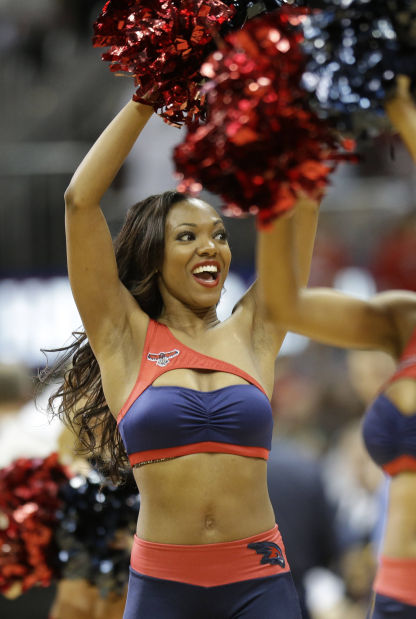 Tampa Bay Buccaneers' cheerleaders entertain the crowd Stock Photo