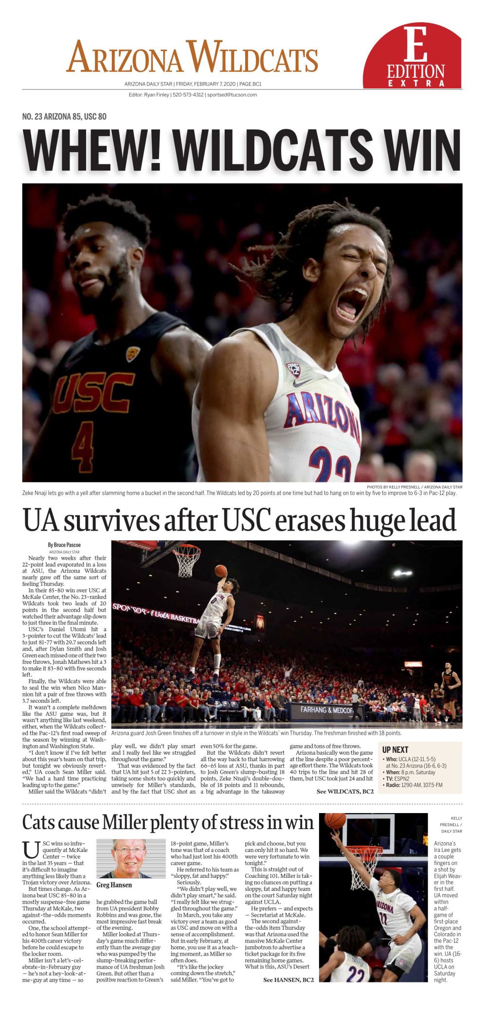 Thursday night e-edition