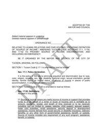 Proposed source-of-income ordinance