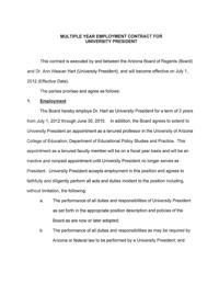 President's contract