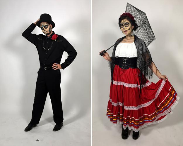 Nolan and Krystal get ready for the All Souls Procession