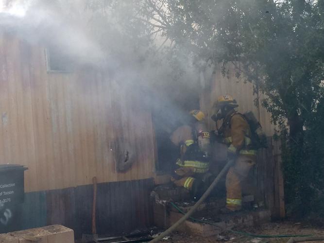 Tucson mobile home fire