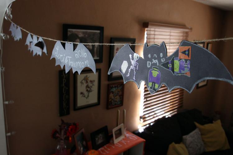 Halloween Decor: Hang up the bat banner