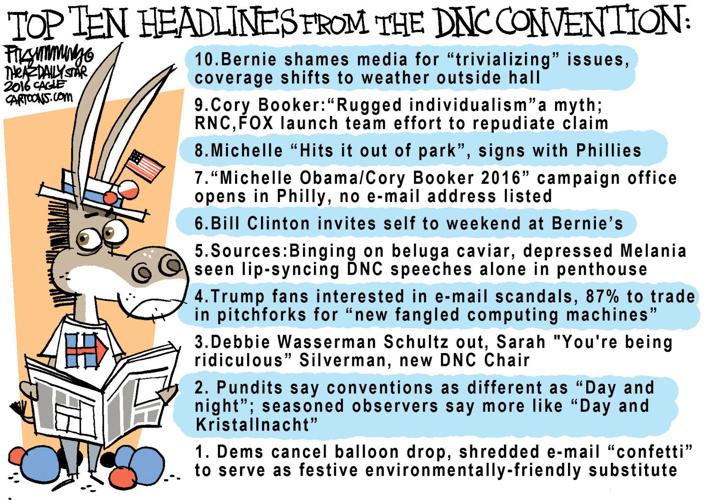 Daily Fitz Cartoon: DNC Headlines
