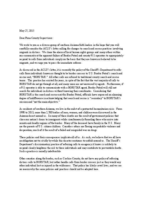 Clergy letter