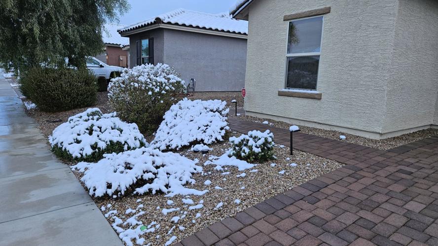 Snow northwest of Tucson