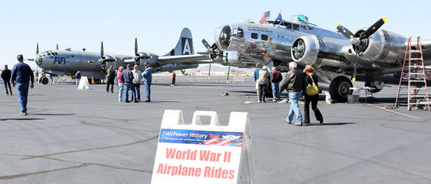 Vintage B-29 bomber stops in