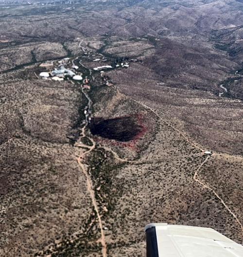 Wildfire burning north of Tucson near Biosphere 2