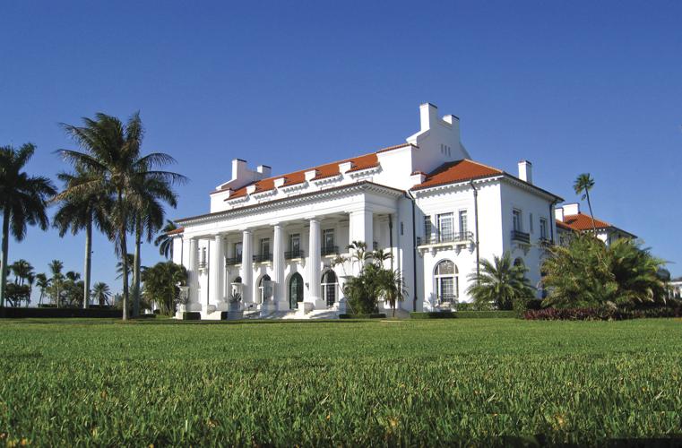 Whitehall, Henry Flagler's estate in Palm Beach, FL, is a National Historic Landmark and open to the public as the Henry Morrison Flagler Museum. It was built in 1902.