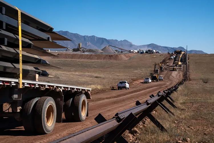 Border wall construction