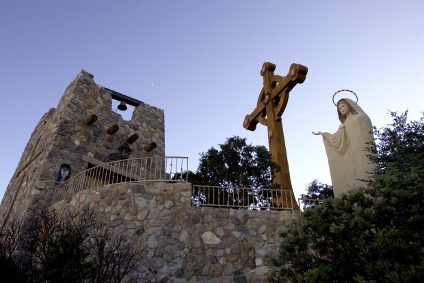 Chapel at Our Lady of the Sierras burned