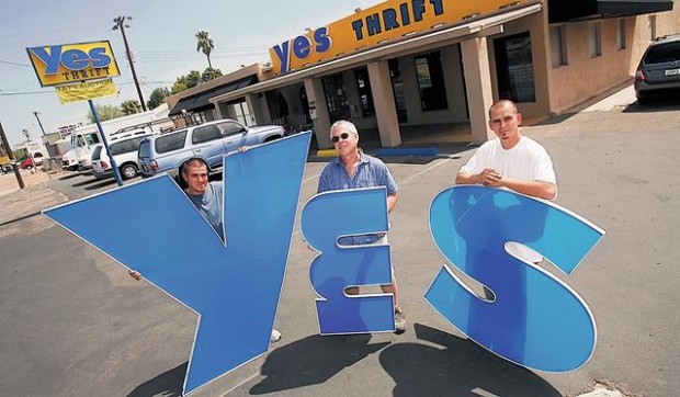 Tucson Oddity: Thrift store says 'Yes' to defunct shop's bold letters  