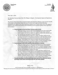 State parks' conditions for Vigneto support