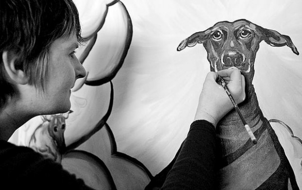Pet project: dogs on canvas  