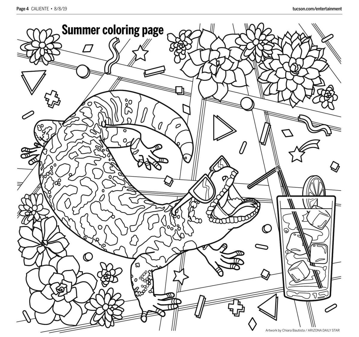 August 8 coloring page