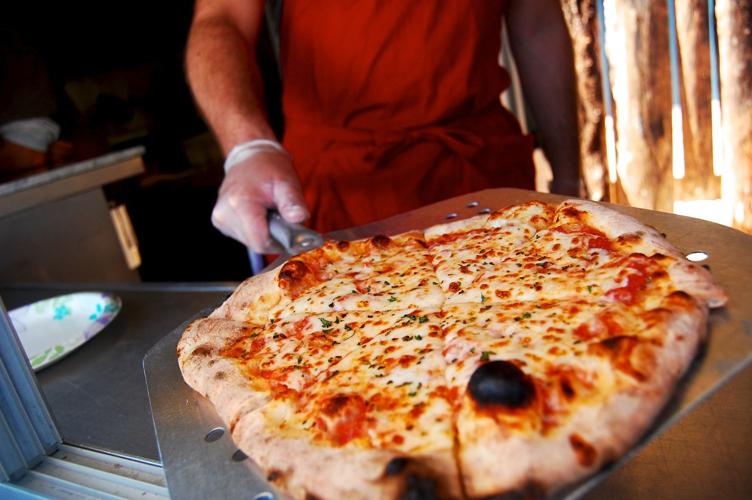 Cheese pizza at the Tucson Rodeo