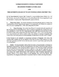 Revised TUSD Superintendent Contract